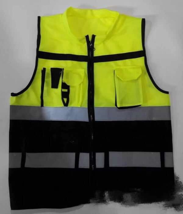 เสื้อกั๊กสะท้อนแสง Multi - Pocket เสื้อแจ็คเก็ตการจราจรความปลอดภัยเสื้อขี่มอเตอร์ไซค์ Reflective Vest  Safety Vest