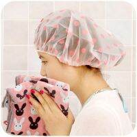 Fashion waterproof shower cap wave point shower cap bathroom product loose tight band thickened PVC adult shower cap