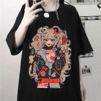 Japan Vintage Anime Aesthetic Print Cartoon Hop Clothes Short Sleeve Gildan