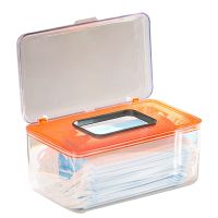 Mask Box, Transparent Paper Box, Desktop Tissue Box, Household Multi-Function Wet Wipes, Mask Storage Box