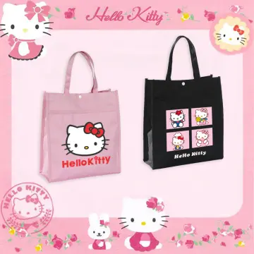 Hello Kitty Tote Bag Polyurethane Leather Shopping Bag with Zipper