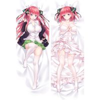 (ปลอกหมอนเท่านั้น) อนิเมะ The Quintuplets Quintessential ปลอกหมอน Nakano Miku Dakimakura Case 3D สองด้านเตียงกอดร่างกายปลอกหมอน