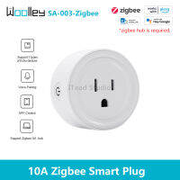 WOOLLEY SA003 ปลั๊ก Zigbee มินิสมาร์ทปลั๊ก 10A สมาร์ทซ็อกเก็ต eWeLink APP ควบคุม UK ปลั๊กไร้สายควบคุมเวลาสมาร์ทสวิตช์ที่จำเป็น Zigbee Gateway