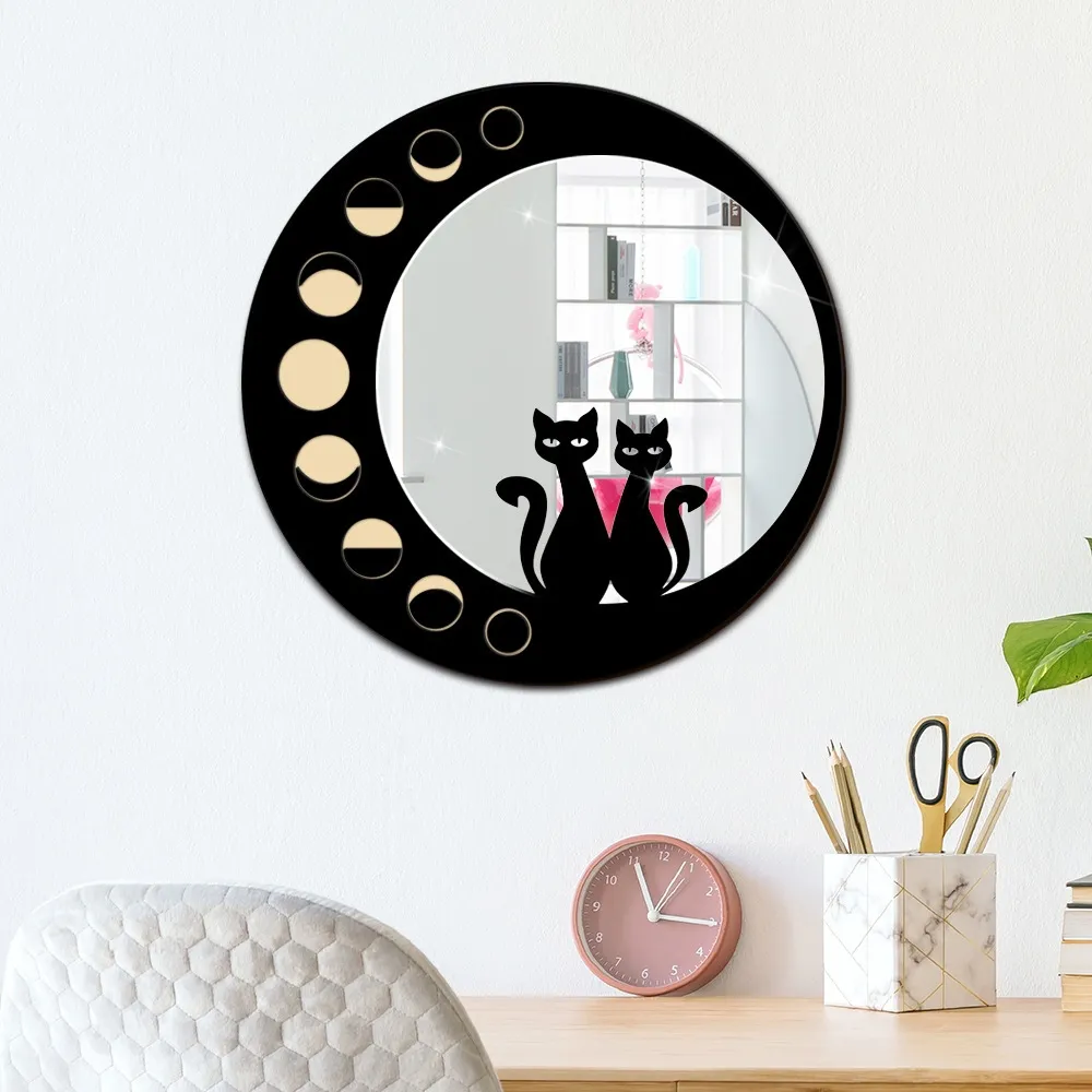 Cozyroom shop〗 Bohemian Style Wood Mirror Wall Paste 3D ...