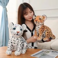 28 Cm Wild Animals Leopard Panther Jaguar Plush Doll Simulated White Yellow Tiger Plush Toys Children Kids Birthday Gifts