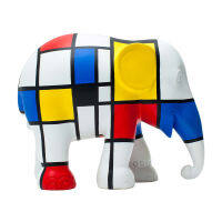 Elephant Parade Hommage to Mondriaan (10cm-75cm) Elephant Statue Colourful Handcrafted Elephant Figurine Chiang Mai