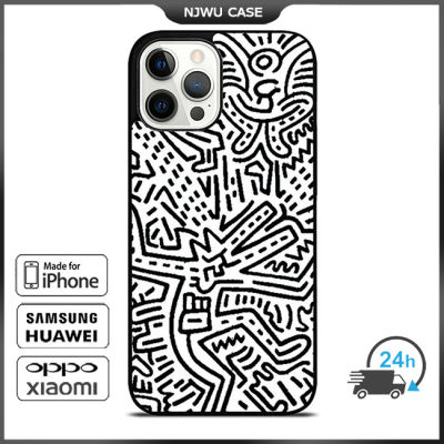 Keith Haring 2 Phone Case for iPhone 14 Pro Max / iPhone 13 Pro Max / iPhone 12 Pro Max / XS Max / Samsung Galaxy Note 10 Plus / S22 Ultra / S21 Plus Anti-fall Protective Case Cover