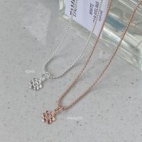 SissyJewelry // สร้อยคอเงินแท้ จี้ Flower ball chain necklace (Silver / Rosegold) ?Free gift box?