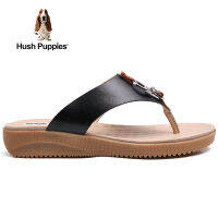 Hush Puppies_รองเท้าผู้หญิง รุ่น Dorri Toepost  - BLACK รองเท้าแตะหนังแท้ รองเท้าแบบคีบ Women Slippers Sandal รองเท้าแตะผู้หญิง HP IWSFB21A2Z