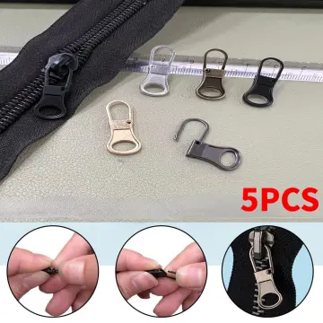 BAREN 5Pcs Metal Zipper Slider Puller Instant Zipper Replacement for Broken  Buckle Travel Bag Suitcase Garment Zipper Head Repair Kits