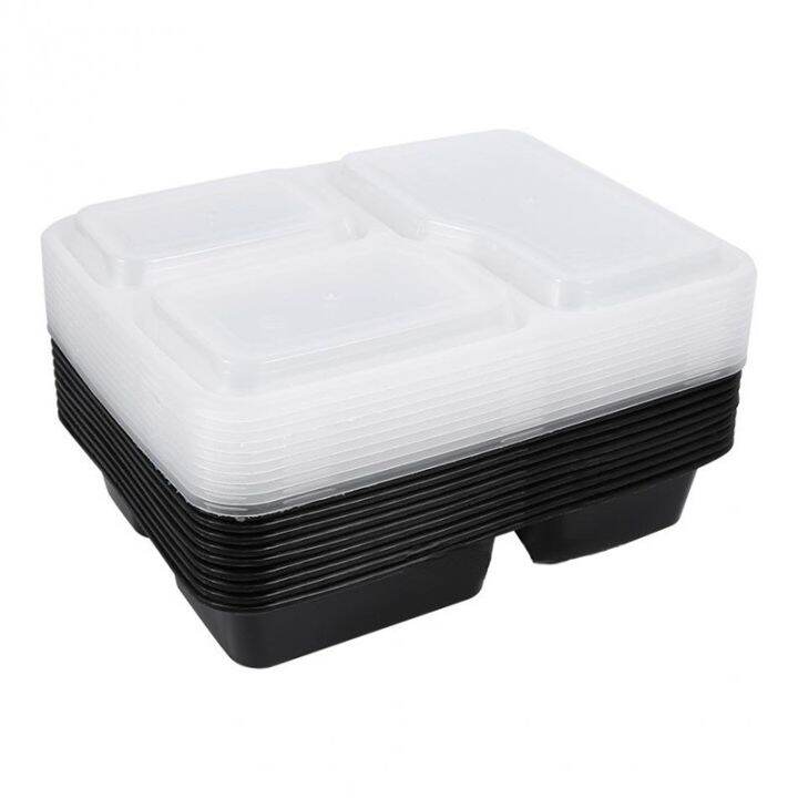 10-pcs-plastic-reusable-bento-box-meal-storage-food-prep-lunch-box-3-compartment-reusable-microwavable-containers-home-lunchbox