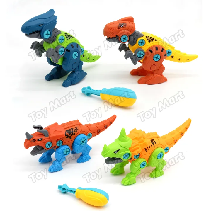 2pcs DIY Mechanical Dinosaur Assemble Take Apart Dinosaurs w