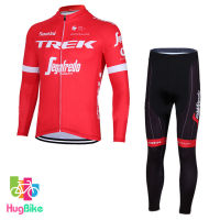 ชุดจักรยานแขนยาวทีม Trek 18 (01) สีแดง