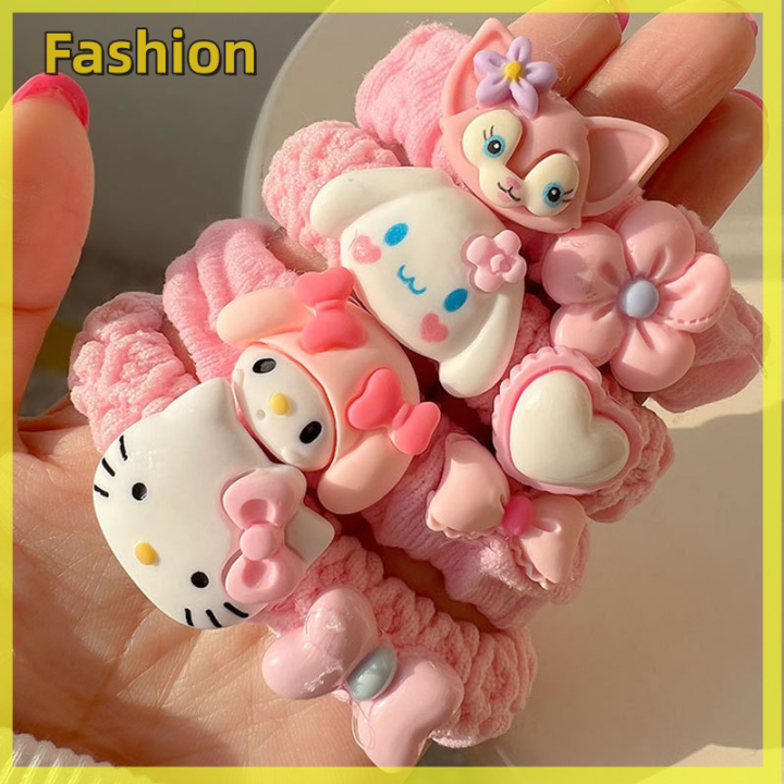 loreta-สายรัดผม-sanrio-hello-kitty-สำหรับเด็กผู้หญิง-สายรัดผมการ์ตูนชาดอกไม้ทำจากผ้าแพรน่ารักสำหรับเด็กอุปกรณ์ผมสำหรับเด็ก