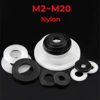 Black/White PP PE Plastic Nylon Flat Washer Plane Spacer M2 M2.5 M3 M4 M5 M6 M8 M10~M20 Insulation Gasket Ring For Screw Bolts Nails  Screws Fasteners