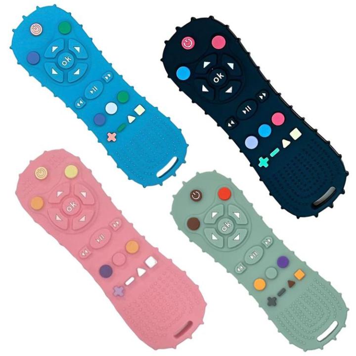 teething-remote-safe-remote-control-shaped-hand-teething-toys-easy-to-clean-hand-teethers-chew-toys-silicone-teething-toys-for-kids-opportune