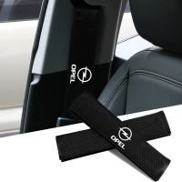 carbon fiber Car Seat Belt Pads Seat Shoulder Strap Pad for Opel OPC Line Astra h g j k f Zafira a b Corsa b c d Mokkav Seat Covers