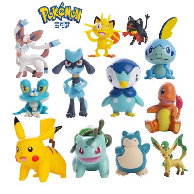ZZOOI 3-7 Cm PokemonCartoons Anime Figure Pikachu Mew Snorlax Charmander Cosplay Collection Pet Pocket Monster Action Model Toy Gifts