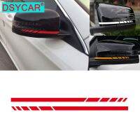 【car parts】 DSYCAR 1คู่รถกระจกมองหลังสติ๊กเกอร์สะท้อนแสงรูปลอกไวนิลสติ๊กเกอร์ลายสติ๊กเกอร์สำหรับ A C E คลาส W204 W212 W117 W176