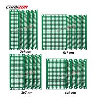 บอร์ด PCB สองด้าน (2X8 3X7 4X6 5X7),ชุดบัดกรี FR4พิมพ์ลายสำหรับบัดกรี DIY 20ชิ้น