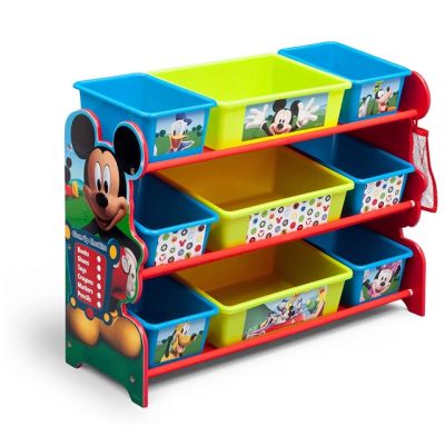 ชั้นเก็บของ เด็ก แบบกระบะพลาสติก 9 ช่อง ลายมิกกี้เม้าส์ Delta Children Disney Mickey Mouse Deluxe 9 Bin Organizer