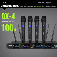 RIWORAL DX-2 DX-4 2 / 4 / 8 ช่อง ไมค์ ลอย ไร้ สาย  มือถือ  การประชุม ไมค์ลอยไร้สาย UHF ไมค์โครโฟน โลหะ ไมค์ แกนข้าวสาลี HD นำเข้าจากเยอรมัน การ