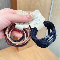 [COD] 5 card-packed plain ring bottom rubber band adult high elastic simple hair ponytail meatball female leather case