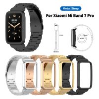 【Stay】Original สายโลหะสำหรับ Xiaomi Mi Band 7 Pro Smart Watch Band สามลูกปัดสแตนเลสสายรัดข้อมือเปลี่ยน Smartwatches อุปกรณ์เสริม