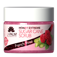 LA PALM HONEY EXTREME SUGAR CANE SCRUB FRENCH ROSE  340 g ML ของแท้!! / SCRUB สครับผิวกาย