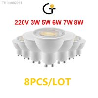 ☄☏ 8PCS GU10 MR16 GU5.3 LED Spotlight AC120V AC220V 3W-8W Led Bulb Beam Angle 38 120 Degree for home indoor Light Bulb for Table