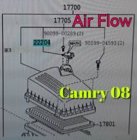 ส่งฟรี  มาตรวัดการไหลของอากาศ Air Frow  Toyota Camry ปี 2008  (22204-0P010)  แท้เบิกศูนย์