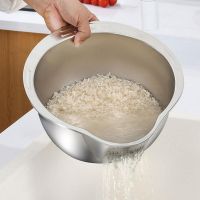 【LZ】 Filtro De Lavadora De Arroz Em Aço Inoxidável Tigela De Lavagem De Arroz Colander Peneira Filtro De Frutas E Legumes Ferramentas De Cozinha