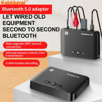 Wireless Audio Receiver Bluetooth 5.2 NFC Audio Adapter U Disk RCA 3.5mm  AUX Jack Stereo Music Receiver Car Speaker Amplifier