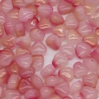 20pcs 6mm Love Heart Beads Czech Glass Loose Spacer Beads for Needlework Jewelry Making Nail Beauty Decoration Diy Components Cups  Mugs Saucers