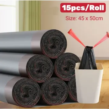 ZhangJi 100pcs/5 Roll Garbage Bags 45x50cm Household Disposable