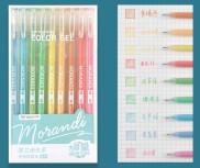 Set 9 bút mực gel Morandi nhiều màu nét 0.5mm viết êm tay -vpp TueMinh