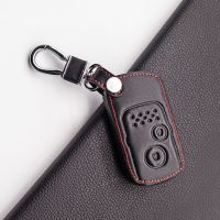 ♞✴✵ Carrying Car Key Leather Cover Case For Honda CRV 2012 2013 Crosstour 2010 honda cr-v Auto Accessories Ring Chain Bag Holder