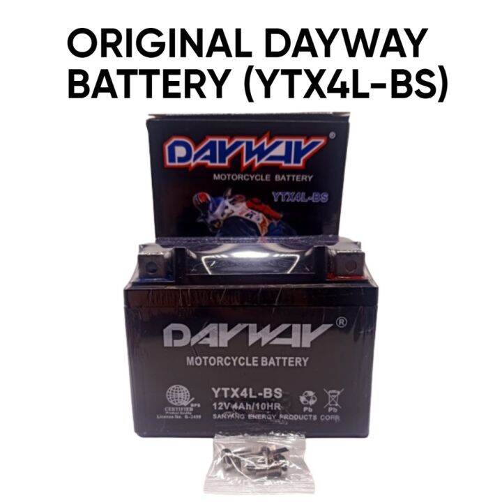 ORIGINAL BATTERY YTX4LBS for Mio 125 Lazada PH