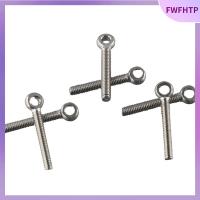 FWFHTP 6PCS M6x40mm แหวนสกรูสำหรับยก เงินสีเงิน ทนทานสำหรับงานหนัก สลักเกลียวตา ฮาร์ดแวร์สำหรับคลังสินค้า 304สแตนเลสสตีล สลักเกลียวเดือย ที่ยึดสำหรับยึด