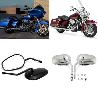 สำหรับ Harley Dyna Electra Glide Fatboy Iron 883 Road Glide Sportster 883 1200 Softail รถจักรยานยนต์ด้านหลังกระจกมองหลังด้านข้าง