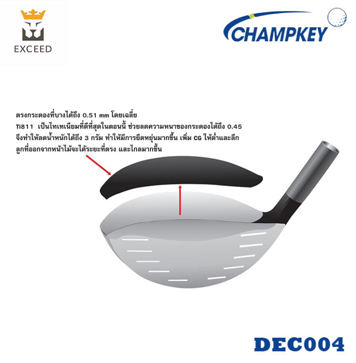champkey-ไม้กอล์ฟ-ไม้กอล์ฟไดรเวอร์-driver-exceed-dec004-สีดำขาว-ทอง-flex-r-sr-สินค้าใหม่ล่าสุด-2022