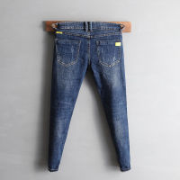 Boys new pants ankle length pants handsome versatile social people spirit guy denim jeans with small feet men pencil jeans