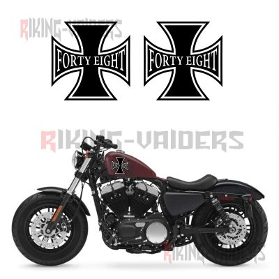 สติกเกอร์กันชนสติ๊กเกอร์แท๊งค์น้ำมันสติกเกอร์แบบสั่งทำสำหรับ Harley Sportster XL1200X สี่สิบแปด