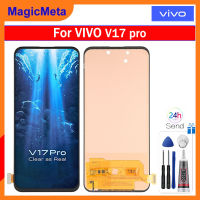 MagicMeta หน้าจอ LCD TFT 6.44นิ้วสำหรับ VIVO V17 Pro สัมผัสหน้าจอ LCD หน้าจอดิจิตอลแทนการประกอบสำหรับ Vivo VIVO V17 Pro 1909 PD1931F EX 1910 EX