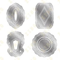 Diamond Damask Circle Oval 2022 New Metal Cutting Dies for Diy Scrapbooking Craft Maker Photo Album Template Handmade Decoration  Photo Albums