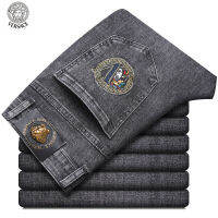 【Ready Stock】Original Versace Jeans High-quality Denim Mens Jeans Casual Fashion All-match Trousers Slim Pants