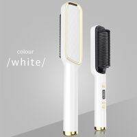 2-In-1 Electric Hair Straightening Multifunctional Comb Curling Iron Styler with LCD Display Straight Comb