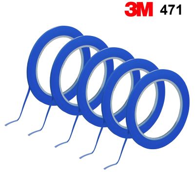 3M 471 Vinyl Tape Fineline Fine line Pinstriping Masking Tape Blue Floor Tape 2mm 2.5mm 3mm 4mm 5mm x 33m