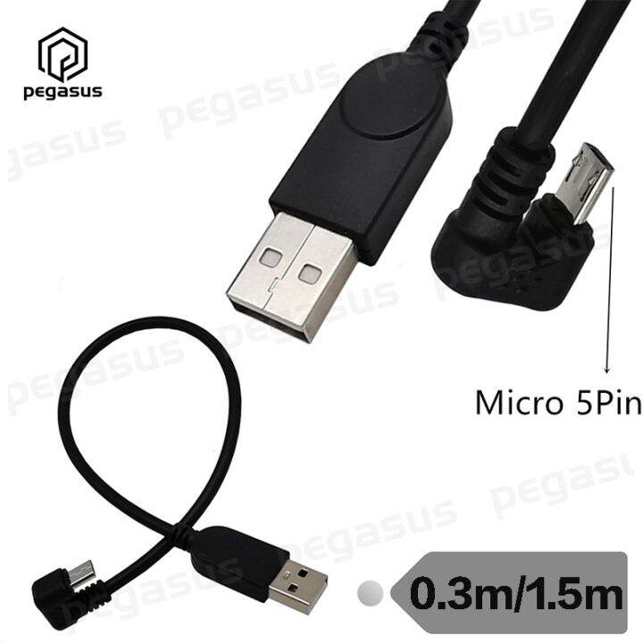 Meters Meters U Shaped Elbow Micro Pin Male To Usb A Male Data Charging Extension