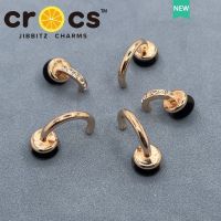 Jibbitz cross charms หัวเข็มขัดโลหะ สีทอง สําหรับตกแต่งรองเท้า DIY